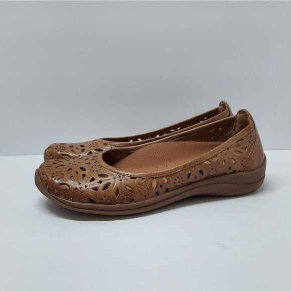 David Tate Sela Laser Cut Perforated Ballet Flats Size 9.5M - Picture 1 of 9